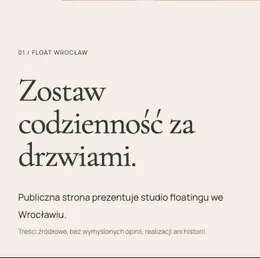 FLOAT Wrocław — wersja mobilna konceptu