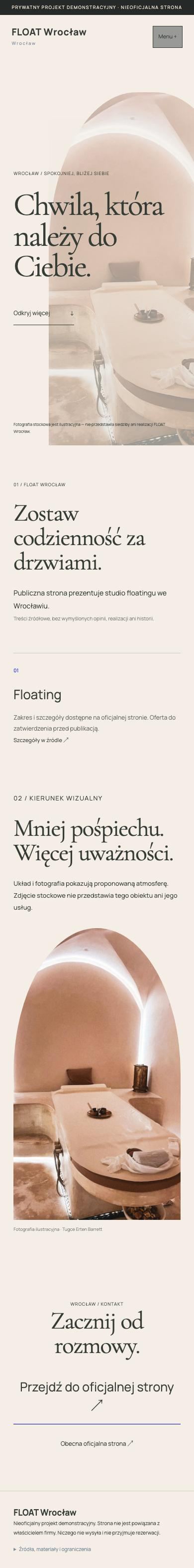 Wygenerowany koncept FLOAT Wrocław — telefon